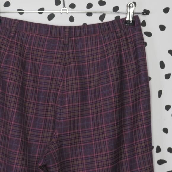 Pendleton Purple Tartan Plaid Wool Straight Leg Trouser Pants - Picture 5 of 8